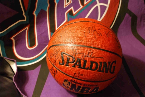 Utah Jazz Autographed Basketball